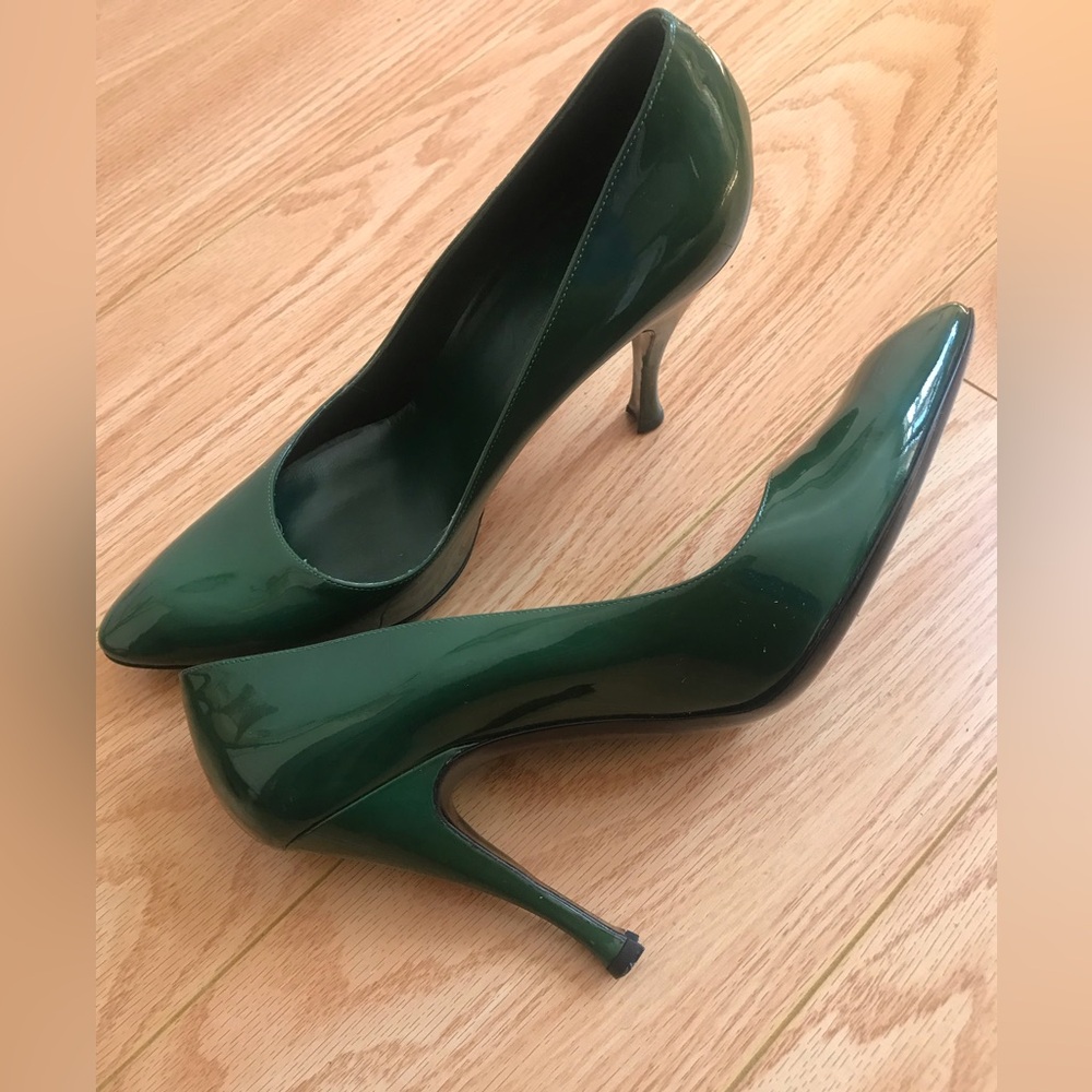 Women’s Balenciaga Green Patent Leather Heels Sz 9 - Picture 2 of 13